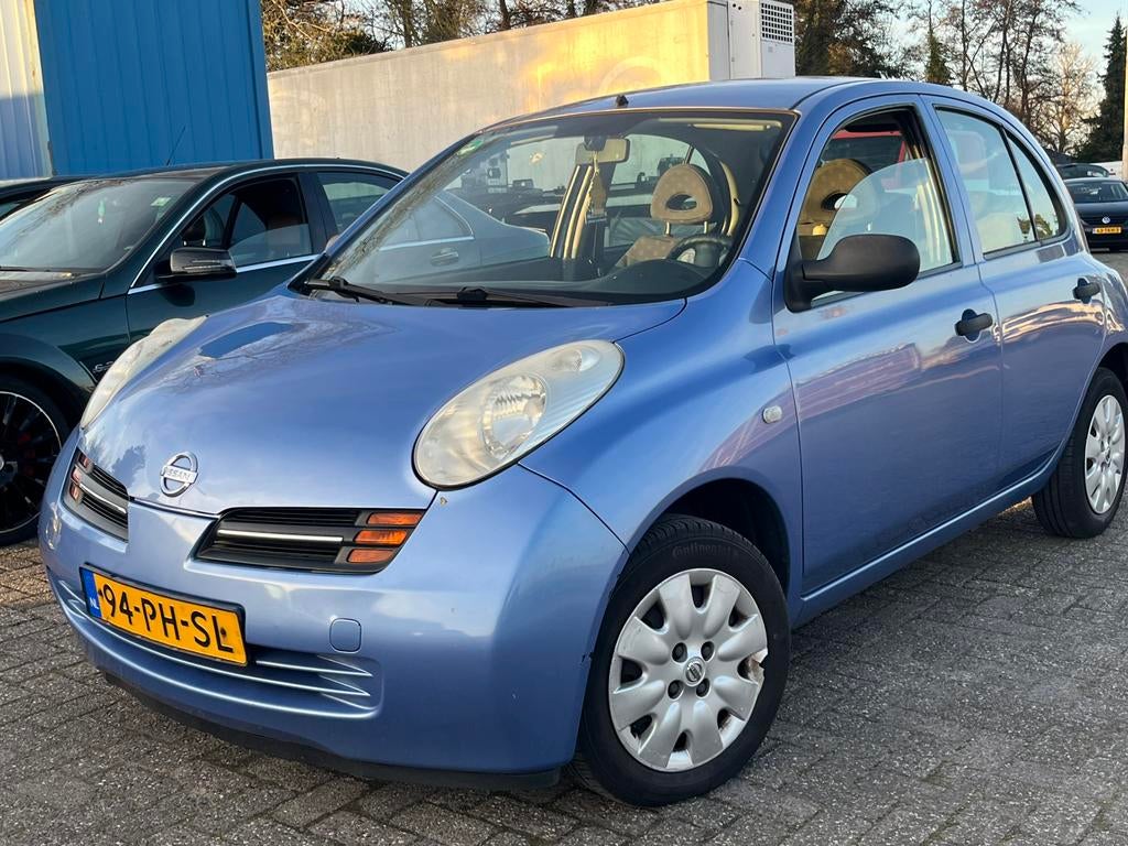Nissan Micra 1.2 48KW 5DR 2004 Blauw / AIRCO / APK / NAP, 40 €/maand, 4 cilinders, Blauw, Origineel Nederlands