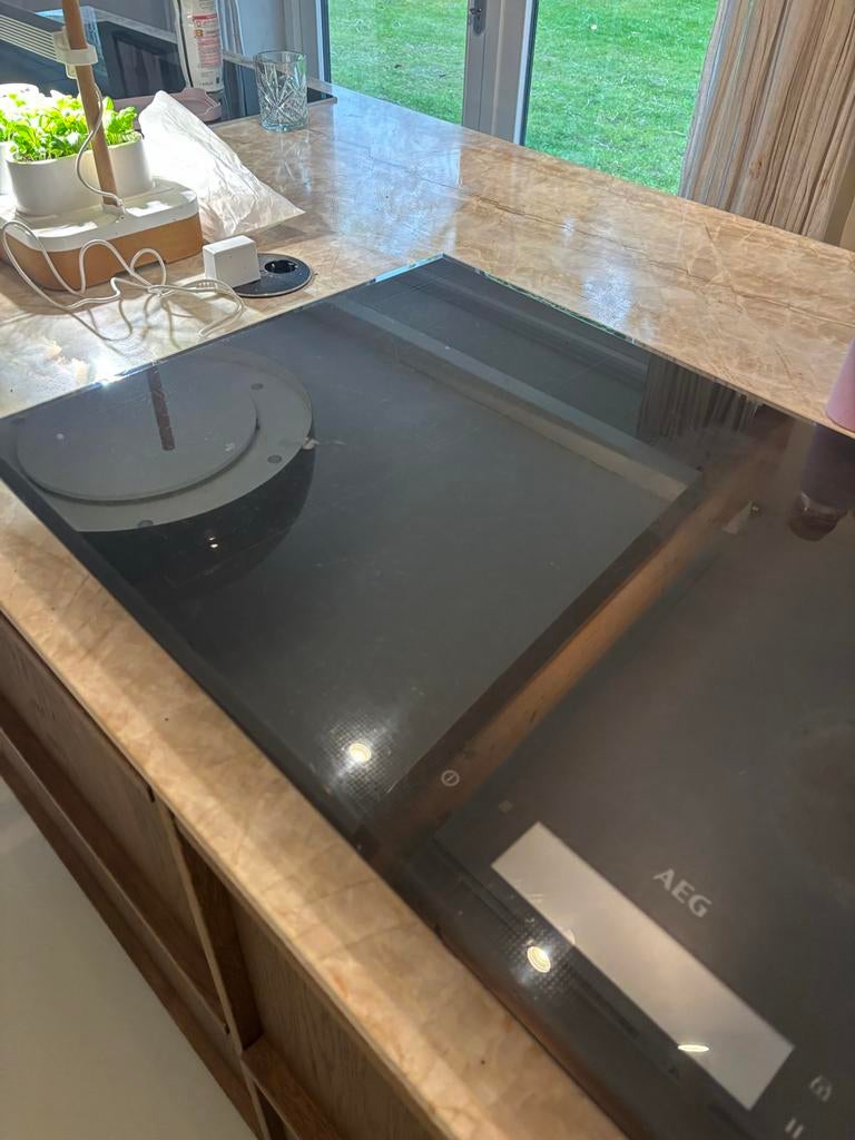 AEG  IAE84851FB  Inductiekookplaat 80cm, Witgoed en Apparatuur, Kookplaten, Ophalen, 4 kookzones, Zo goed als nieuw, Inbouw