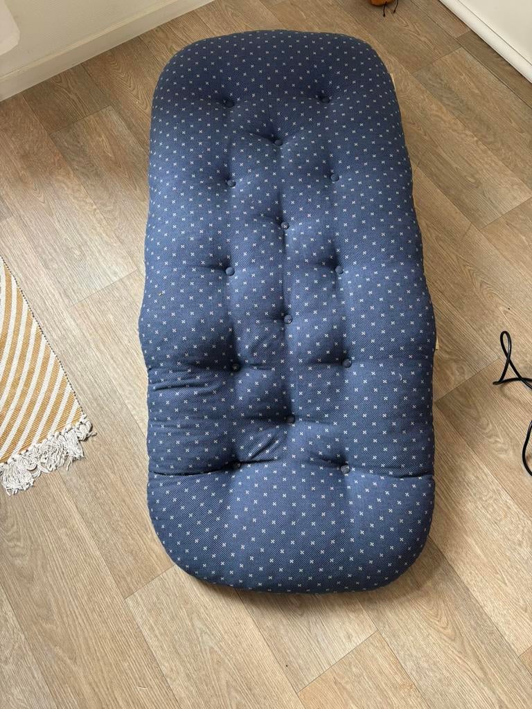 Kussen + palet, Huis en Inrichting, Woonaccessoires | Kussens, Ophalen, Gebruikt, Blauw, Rechthoekig