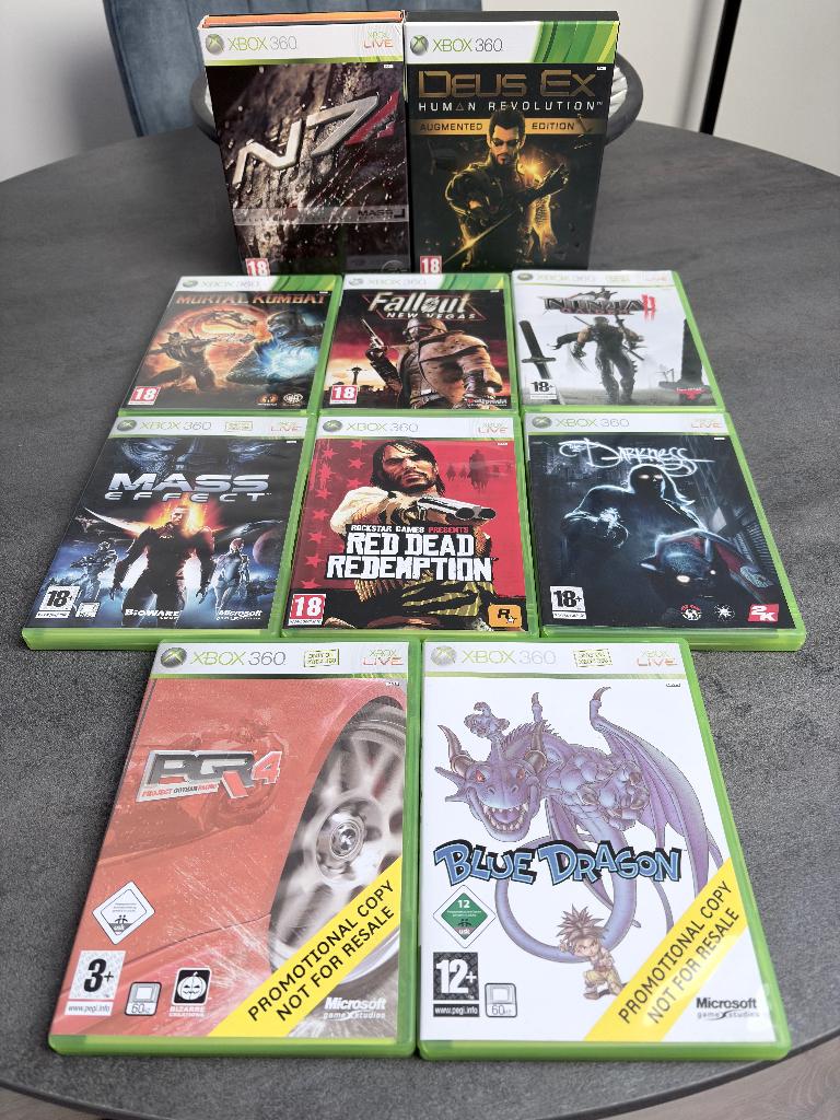 Xbox 360 games MK9 / ME / ME2 / Deus Ex Aug / Red Dead, Gebruikt, Vanaf 18 jaar, 1 speler, Ophalen