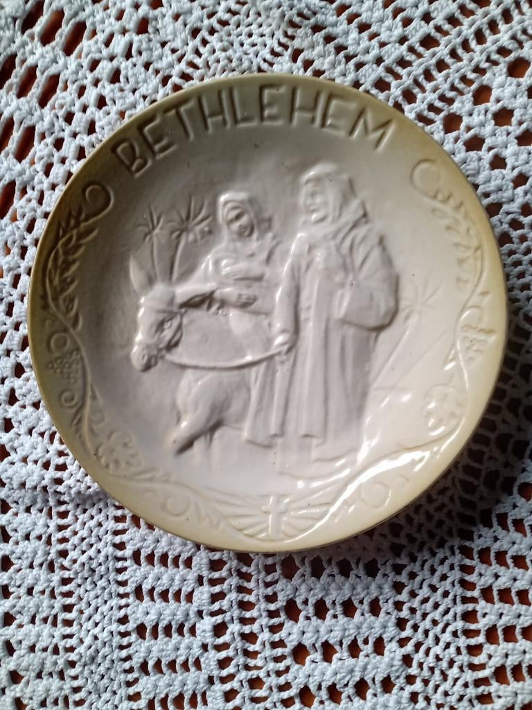 Religieus bordje BETHLEHEM, Antiek en Kunst, Ophalen of Verzenden