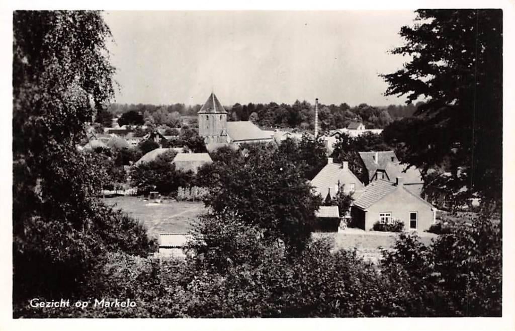 Gezicht op Markelo 1954 Twente, Verzenden, 1940 tot 1960, Ongelopen, Overijssel