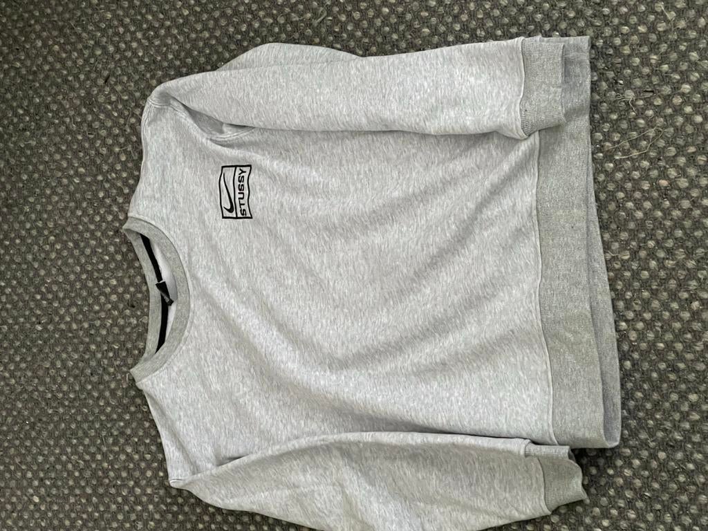 Nike Stussy Crewneck Trui Grijs, Kleding | Heren, Truien en Vesten, Ophalen, Gedragen, Overige maten, Grijs