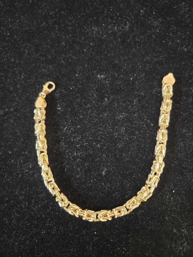 14 k gouden konigsarmband 9,1 gram, Ophalen of Verzenden, Nieuw, Goud