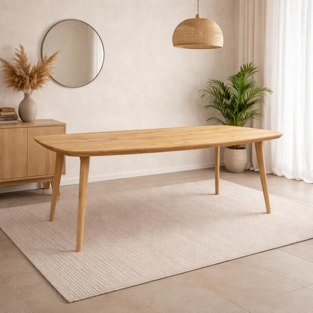 Eiken Deens ovale eettafel incl. poten- 160 - 300cm -Japandi, Eikenhout, Vijf personen of meer, Ovaal, Deens ovaal / Design