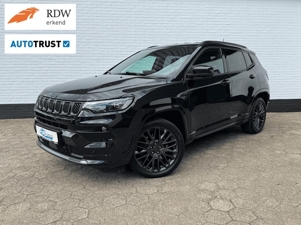 Jeep Compass 4xe 240 Plug-in S 360 l ACC l ALPINE l TREKHAAK, Auto's, Automaat, Zwart, 4 cilinders, Zwart