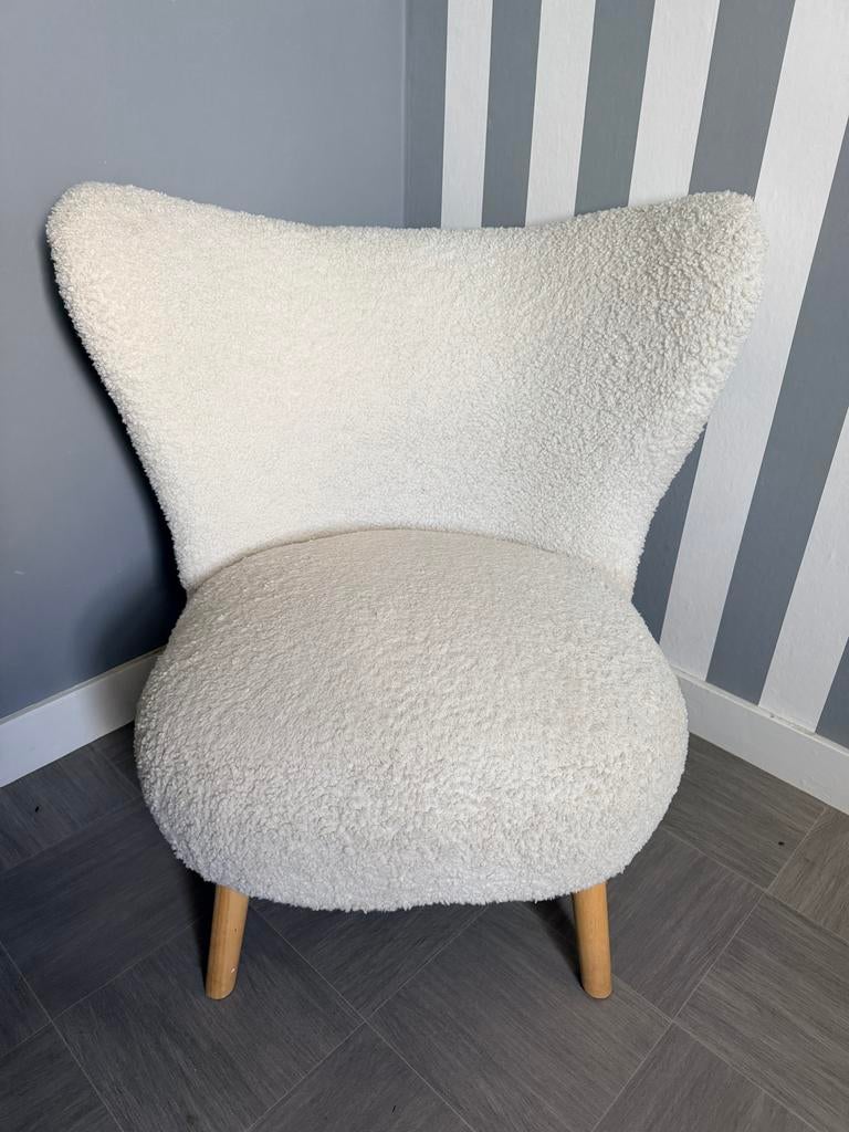 Witte teddy stoel., Ophalen, Gebruikt, Wit, Eén