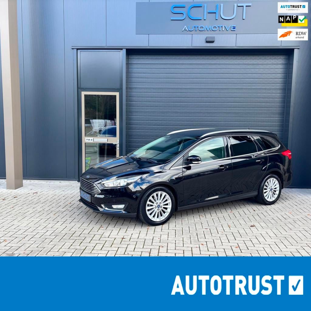 Ford Focus Wagon 125pk Titanium D. RIEM V.V. | CLIMA | CRUIS, Gebruikt, Zwart, Origineel Nederlands, Handgeschakeld