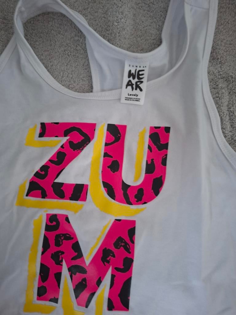 Zumba Sizzlin Fitted High Neck Top Maat L, Kleding | Dames, Sportkleding, Ophalen of Verzenden, Nieuw, Wit