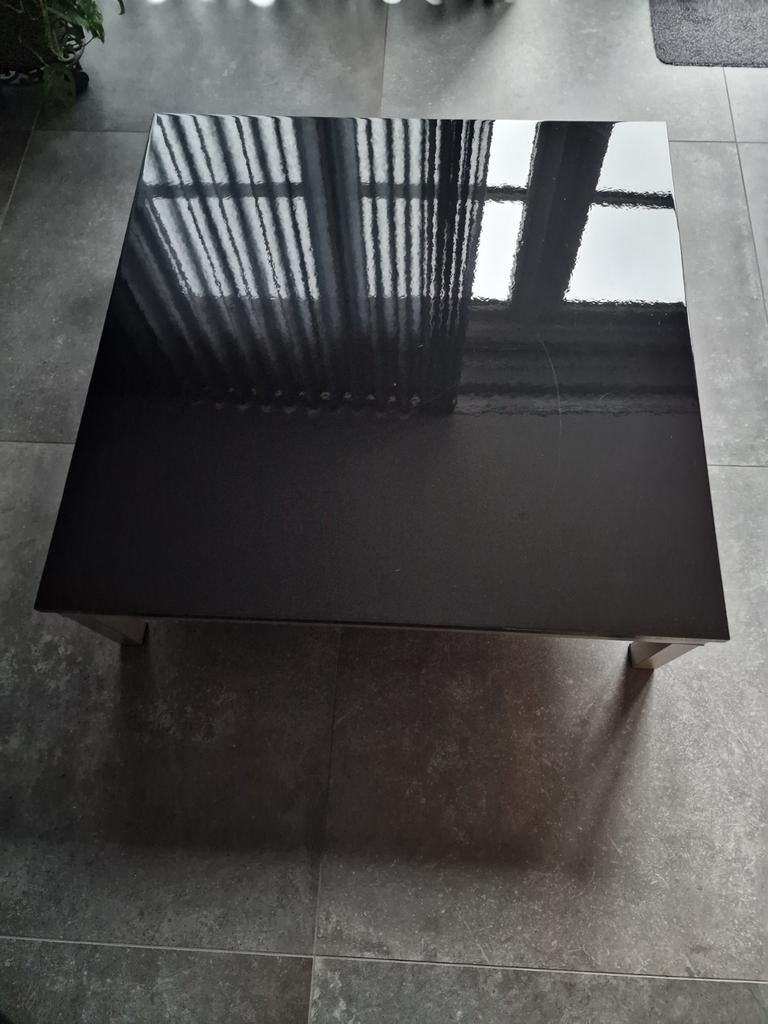 Zwart hoogglans salontafel, Huis en Inrichting, Tafels | Salontafels, Ophalen, 100 tot 150 cm, 50 tot 100 cm, Minder dan 50 cm