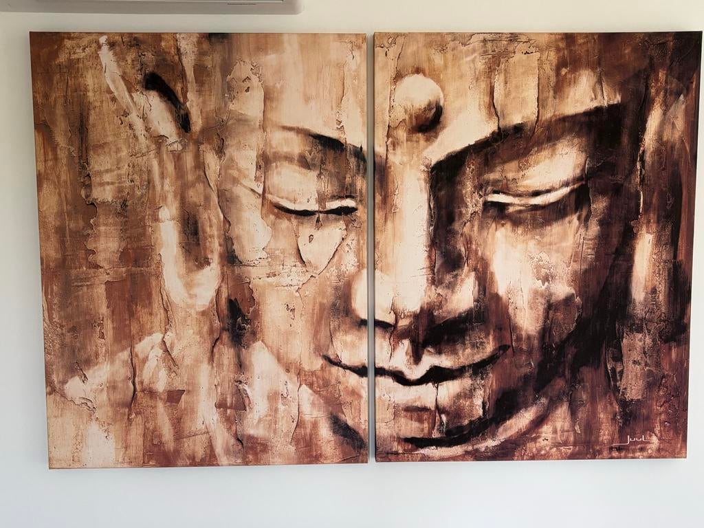 Juul Boeddha Tweeluik Schilderij - Goede Staat, Ophalen