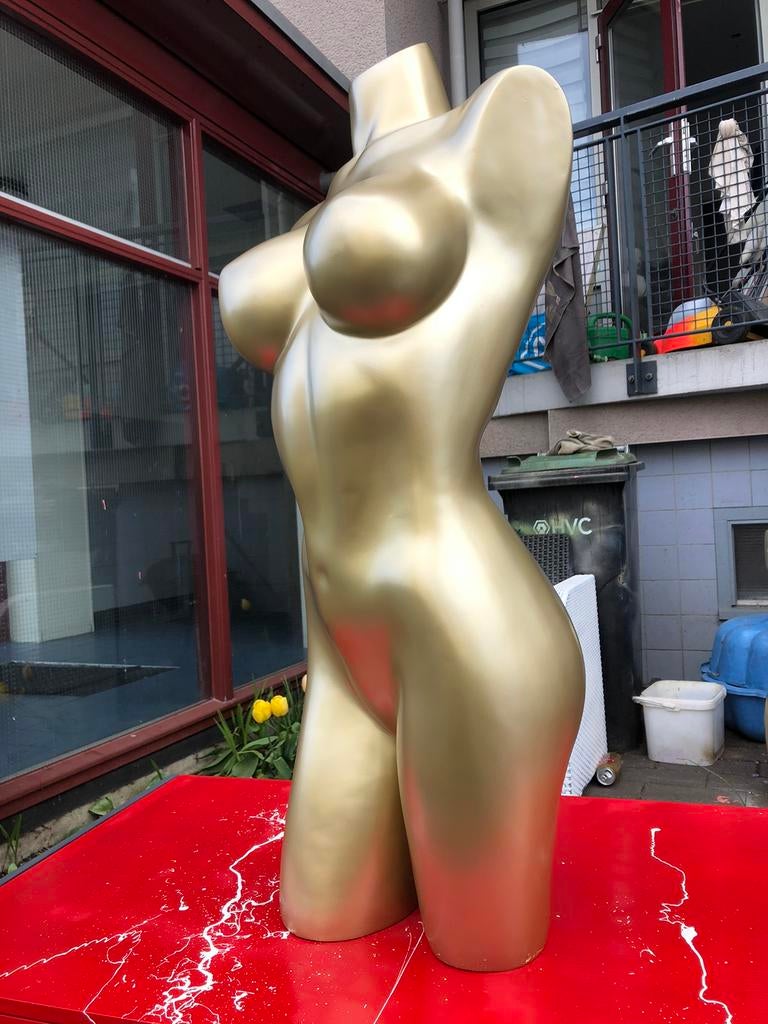 Paspop , torso , mannequin goudkleur, Ophalen, Gebruikt