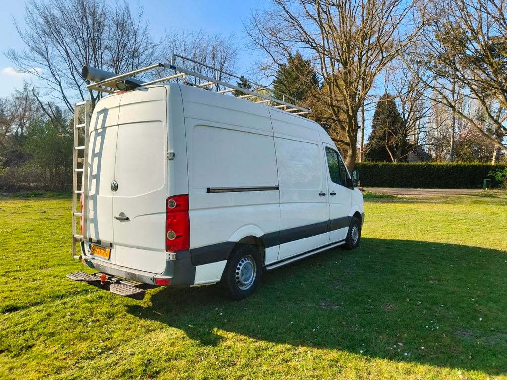 Volkswagen Crafter servicewagen MARGE inrichting, Auto's, Euro 5, Achteruitrijcamera, Volkswagen, Wit