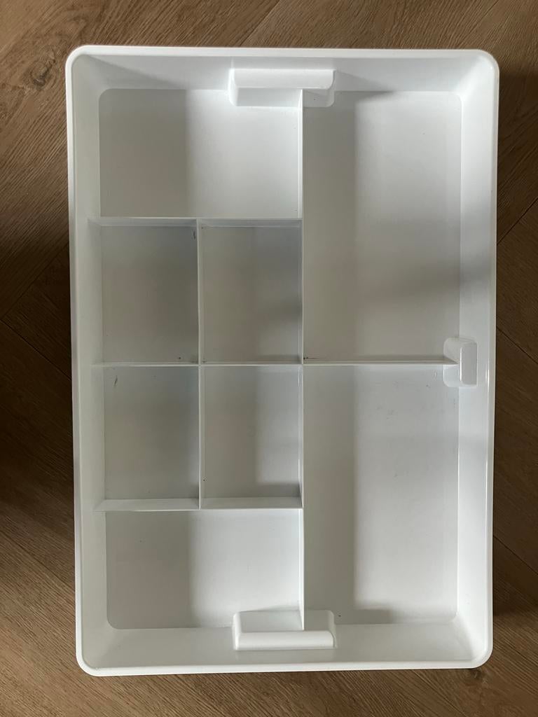 2x IKEA Kuggis Inzetbak - Wit, met vakverdeling, Ophalen of Verzenden, Zo goed als nieuw