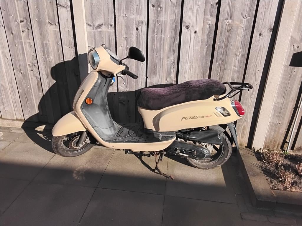 Sym Fiddle II 50S scooter - 35 km/u - blauw kenteken - led, Fietsen en Brommers, Scooters | SYM, Ophalen