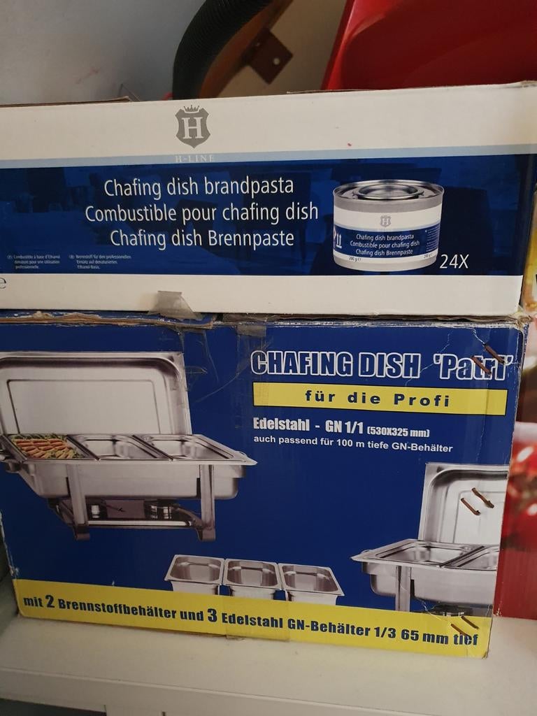 Chafing Dish 'Patri' Warmhoudbakken GN 1/1 met Brandpasta, Ophalen