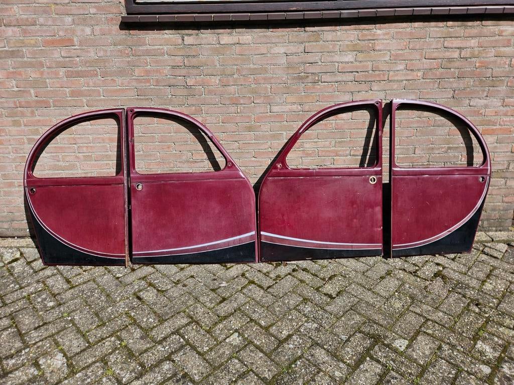 Citroen 2cv Charleston portieren rood zwart eend deuren, Ophalen, Gebruikt, Citroën, Deur