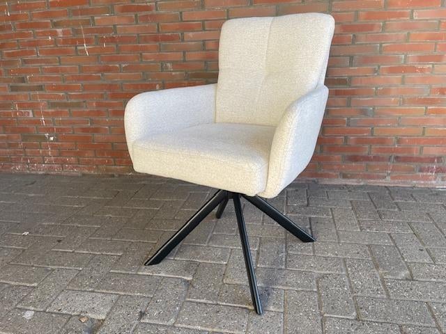 Stoelen NAPELS  IVORY draai 180 - Auto return laagste prijs., Huis en Inrichting, Stoelen, Verzenden, Gebruikt, Stof, Vijf, Zes of meer stoelen