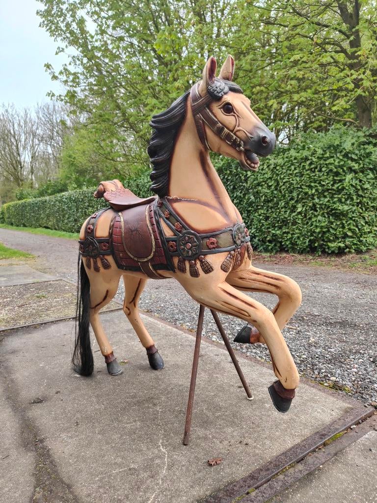 Vintage Draaimolen hobbelpaard, Ophalen, Gebruikt