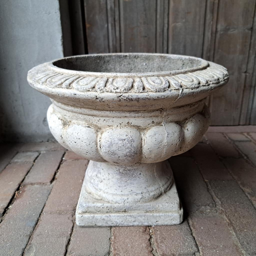 Landelijke stenen tuinvaas vaas jardinière h. 27cm *Etage3*, Ophalen, ., Zo goed als nieuw, .