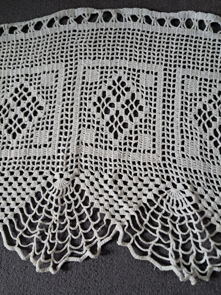 Gebroken wit gehaakte gordijntjes, Ophalen of Verzenden, Nieuw, Rechthoek