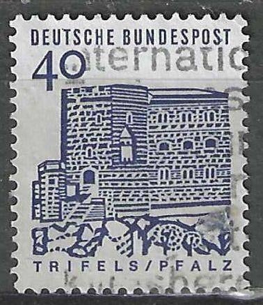 Duitsland Bundespost 1964-1965 - Yvert 325 - Gebouwen (ST), Verzenden, BRD, Gestempeld