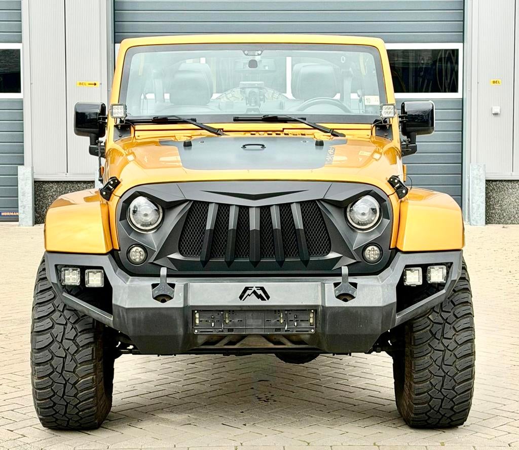 JEEP WRANGLER JK 3.6 V6 284PK SAHARA BJ2014 HARD/SOFTTOP, Automaat, Zwart, Stoelverwarming, Zwart