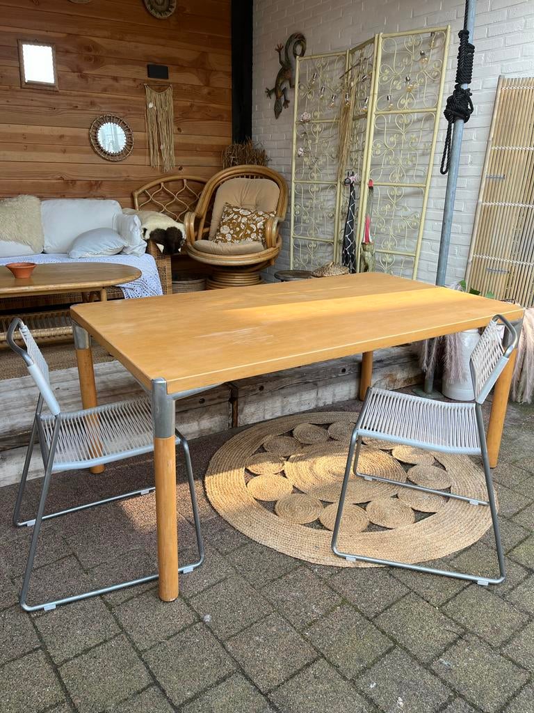 Grote eettafel / werkbank Brutalist stijl, Huis en Inrichting, Tafels | Eettafels, Ophalen, Modern design, Gebruikt, .