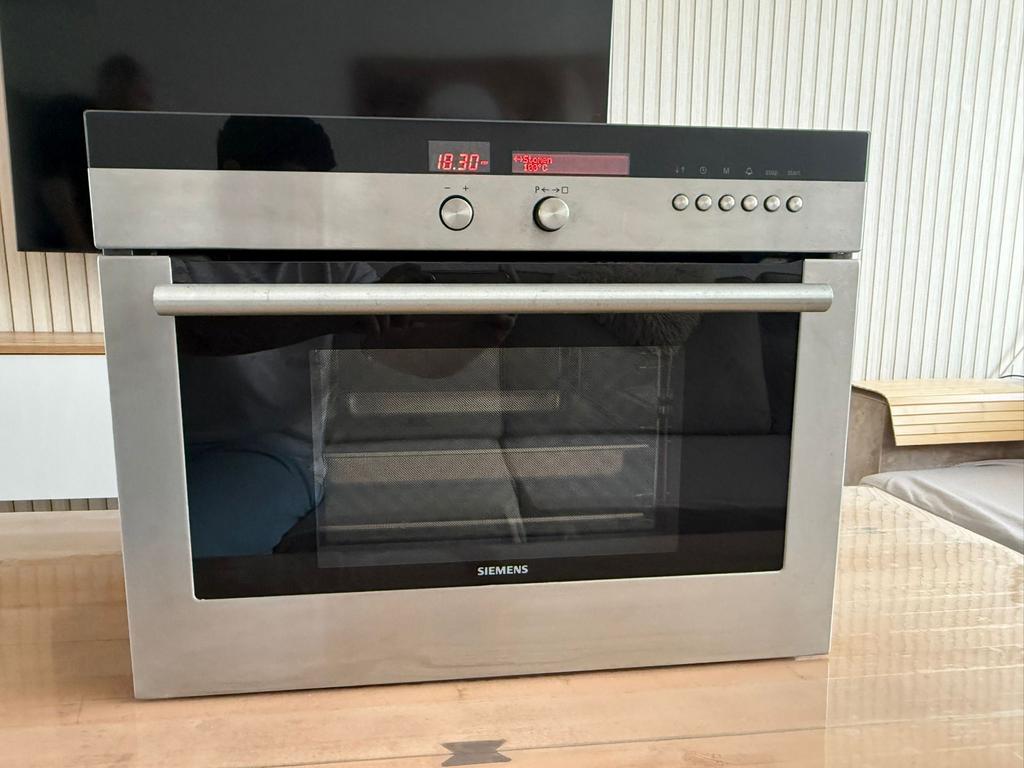 Siemens HLHB26 Inbouw Stoomoven - Zo goed als nieuw, 45 tot 60 cm, Oven, Ophalen of Verzenden, Inbouw
