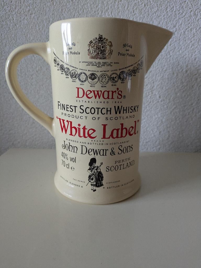 Whisky kan DEWAR'S WHITE LABEL Scotch Whisky, Ophalen of Verzenden, Zo goed als nieuw, Gebruiksvoorwerp