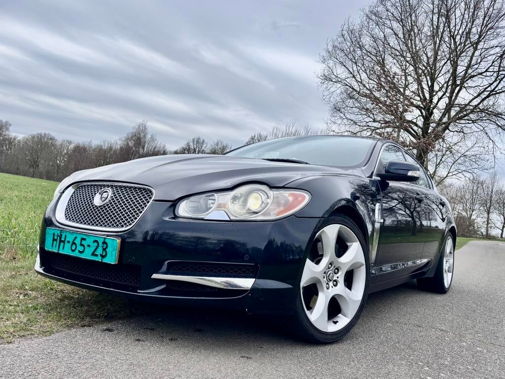 Jaguar XF 4.2 SV8 AUT supercharged 2008 Zwart, Auto's, Automaat, 1780 kg, Achterwielaandrijving, 1800 kg