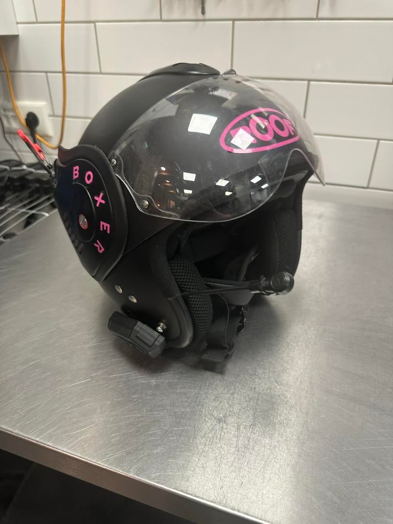 Boxer helm maat XS - zo goed als nieuw!, Motoren, Kleding | Motorhelmen, Overige merken, XS, Systeemhelm, Ophalen of Verzenden