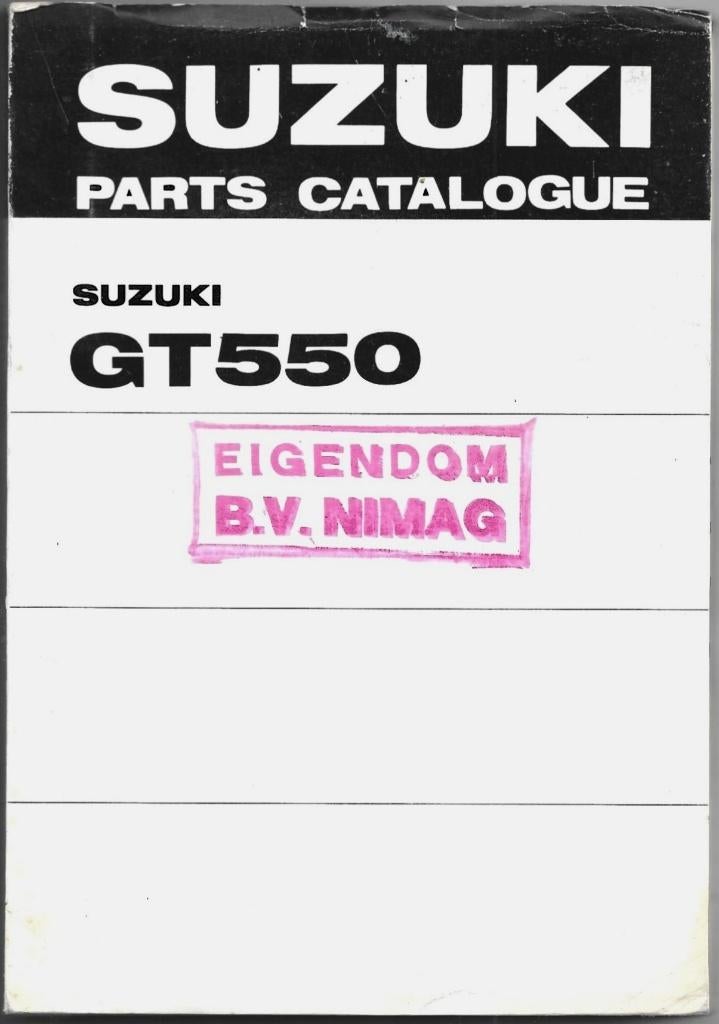 Suzuki GT550 parts list (7472z) motor, Verzenden, Suzuki