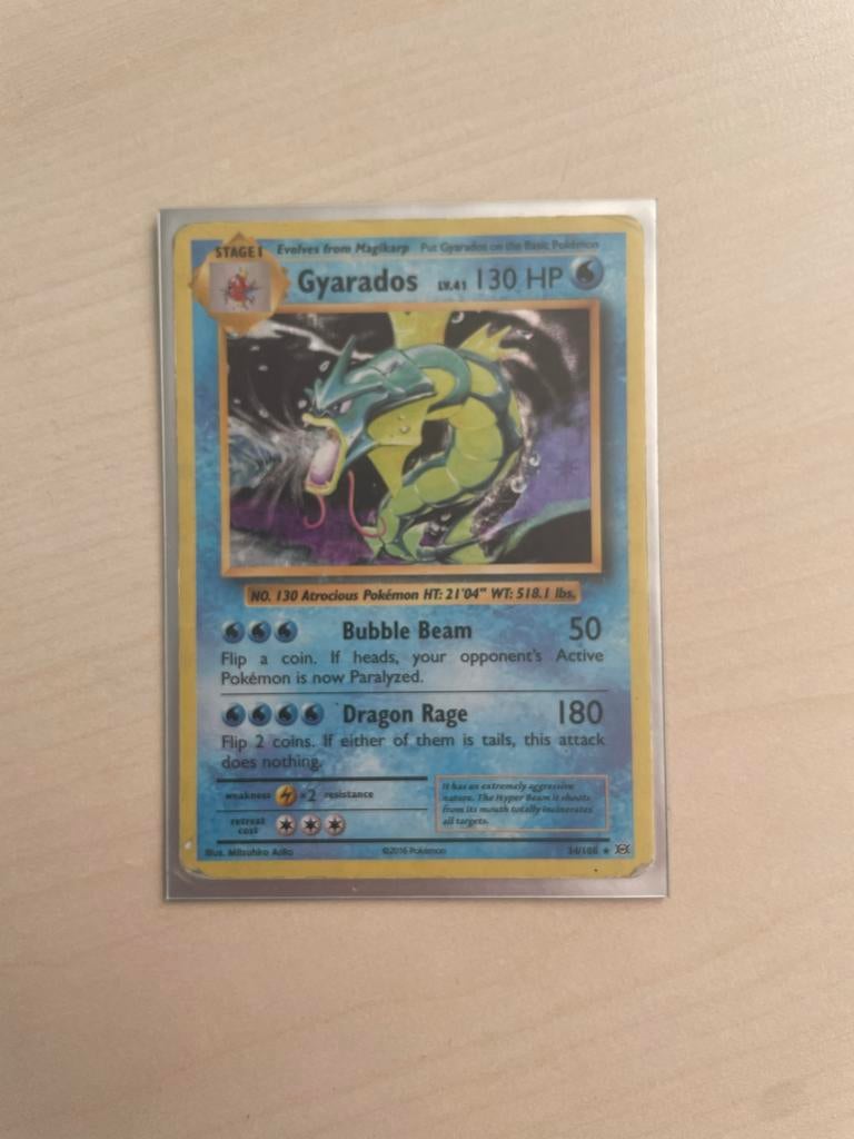 Gyarados Pokémon kaart 6/168, Ophalen of Verzenden, Gebruikt, Losse kaart, Foil