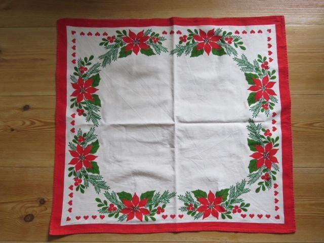 Vintage Zweeds kerstkleedje met kerststerren en hartjes, Diversen, Kerst, Ophalen of Verzenden, Zo goed als nieuw