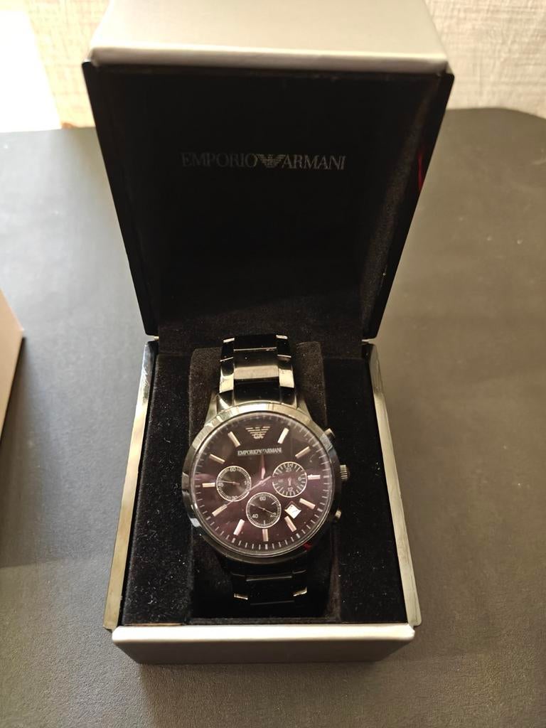 Emporio Armani AR-2453 horloge, Ophalen of Verzenden, Staal, Overige merken