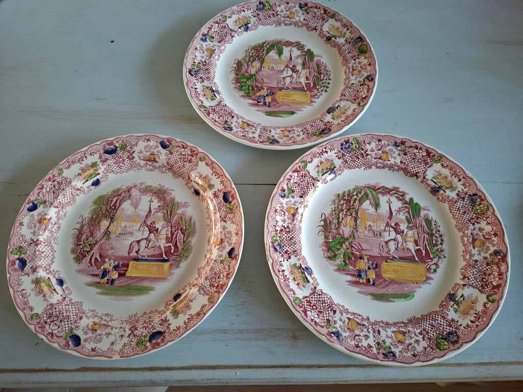 3 grote antieke borden ORIËNT Maastricht 1834, Ophalen of Verzenden