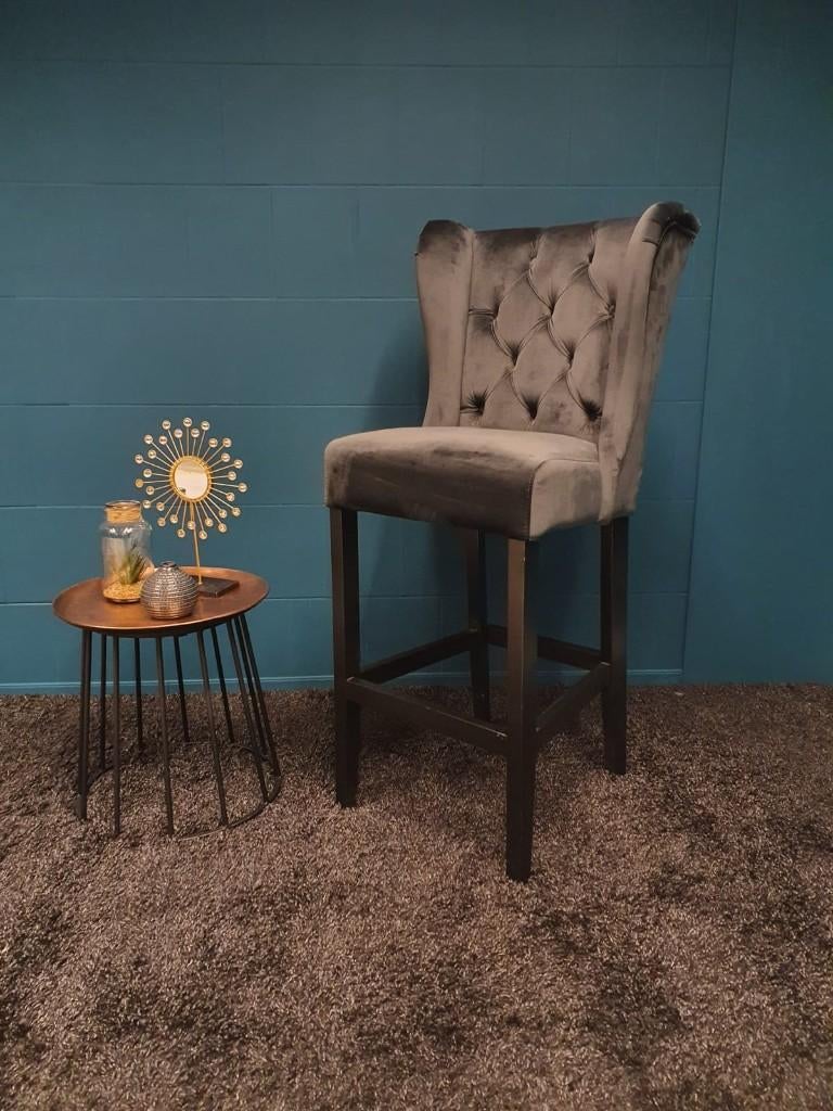 OPRUIMING 1 Landelijke Barstoel Daisy Antraciet €274 NU €125, 1 kruk, Ophalen of Verzenden, Nieuw, 60 tot 90 cm