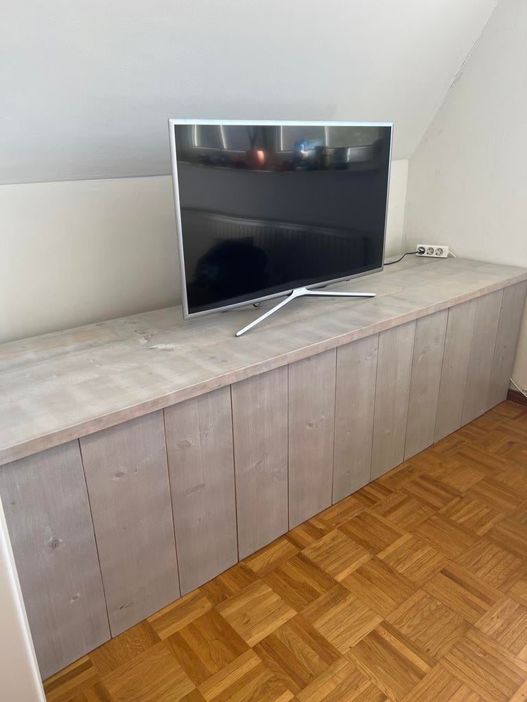 Handgemaakte houten salontafel, tv meubels en hoekkast, Ophalen, 100 tot 150 cm, 50 tot 100 cm, Zo goed als nieuw