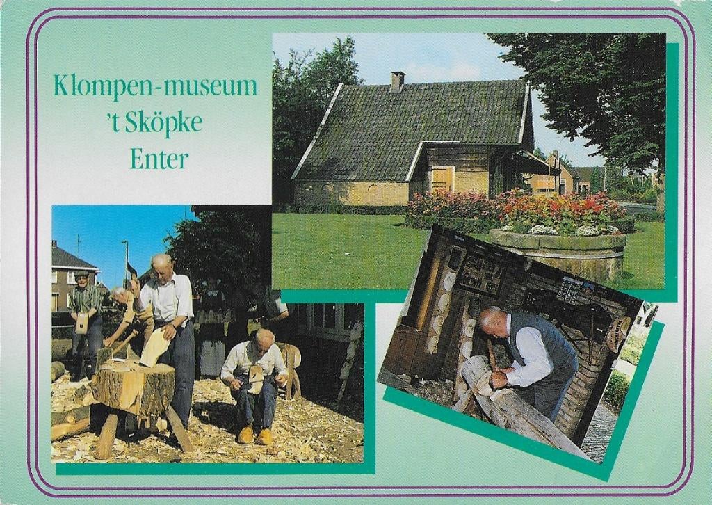 Enter Klompen Museum 't Skopke gelopen Ansichtkaart ( 301 ), Ophalen of Verzenden, 1980 tot heden, Gelopen