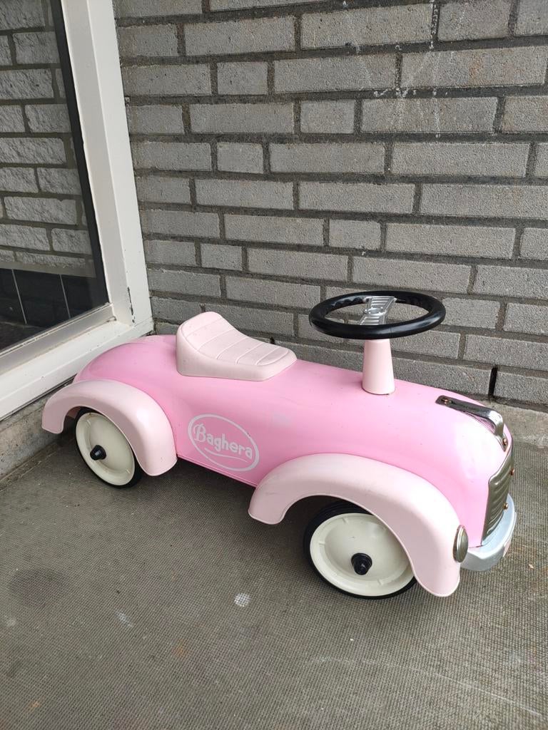 Baghera Pink Speedster loop auto, Ophalen, Zo goed als nieuw, Loopvoertuig