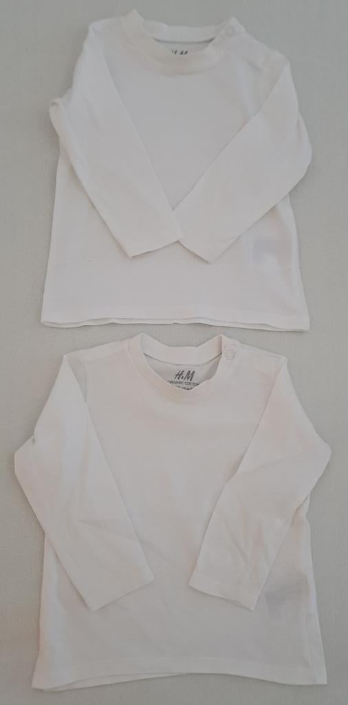2 x h&m maat 74 basic truien longsleeve wit baby kleding, H&M, Zo goed als nieuw, Shirtje of Longsleeve, Verzenden