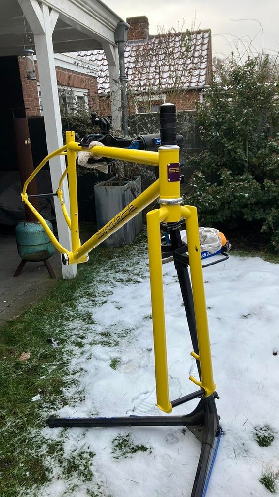 Custom SingleBe MTB frame, Fietsen en Brommers, Fietsonderdelen, Ophalen, Frame, Staal, Zo goed als nieuw