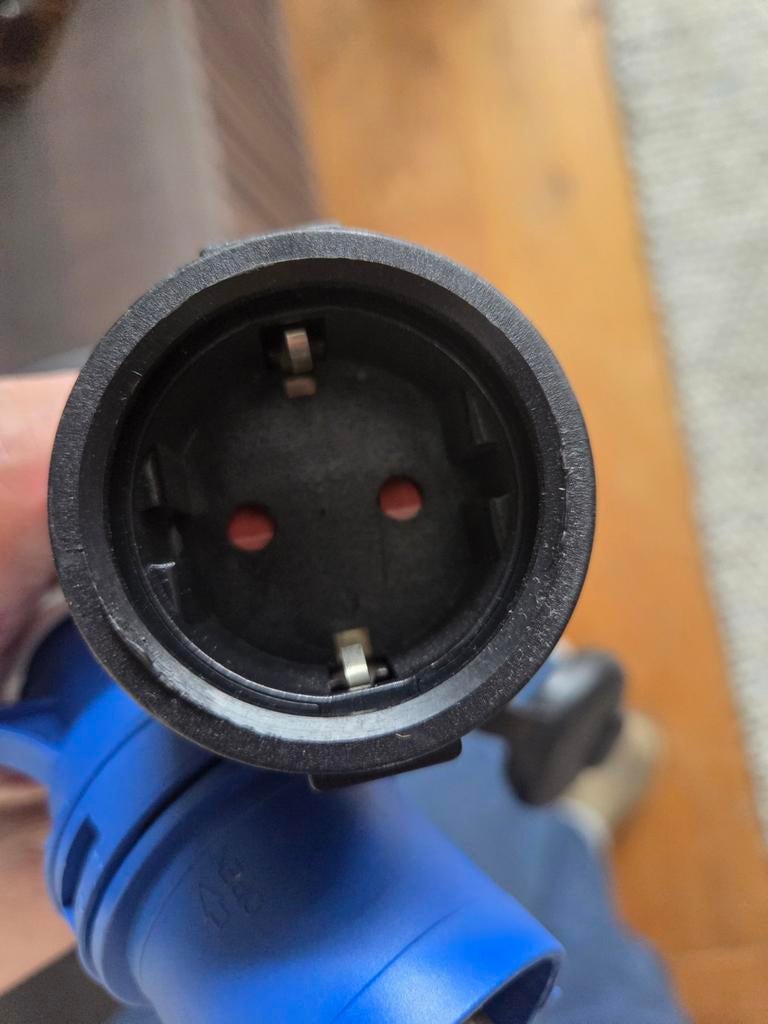 Verloopkabel CEE naar Schuko (Campingstekker), Doe-het-zelf en Verbouw, Elektra en Kabels, Ophalen of Verzenden, Gebruikt, Kabel of Snoer