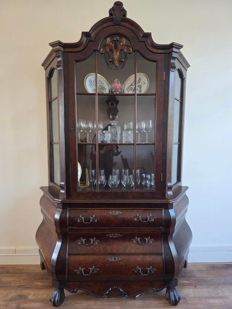 Antieke vitrinekast en commode - Barokstijl, Ophalen of Verzenden