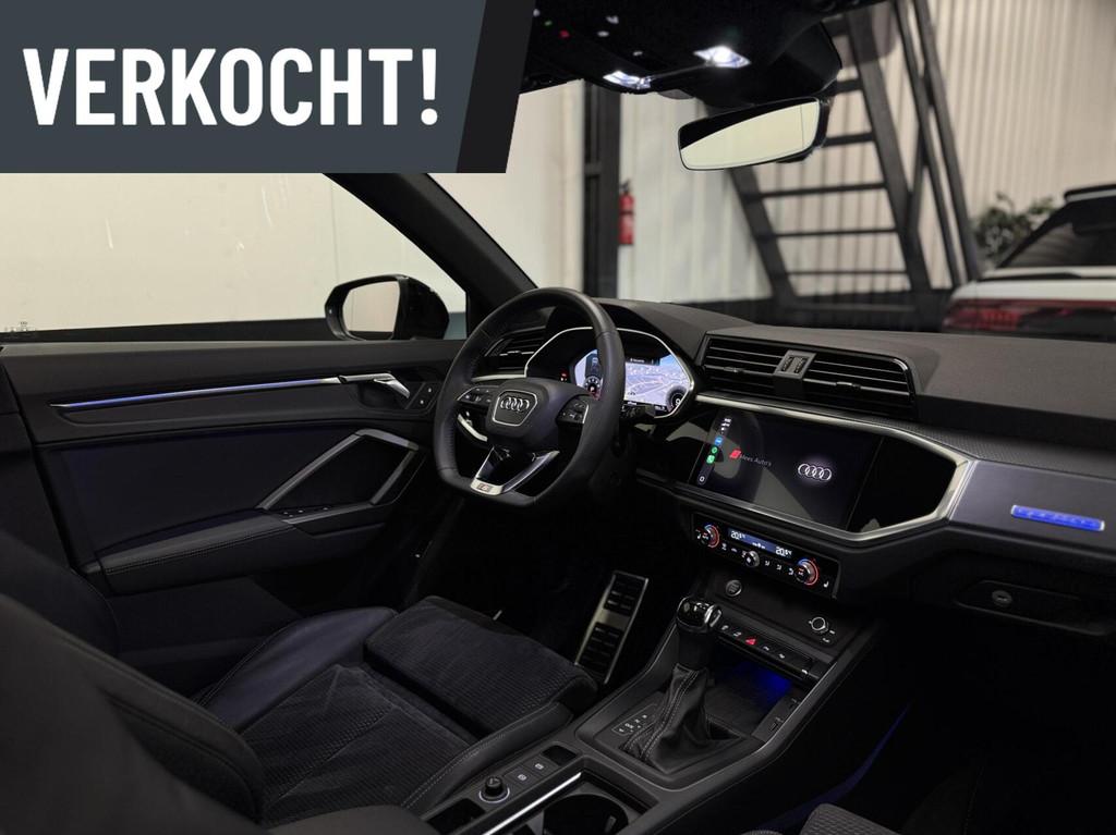 Audi Q3 45 TFSI quattro S Line edition one|Pano|B&O|Keyless|, Gebruikt, Zwart, 14 km/l, Bedrijf