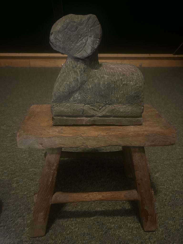 Landelijke stenen ram - 19x10x21 cm, Ophalen