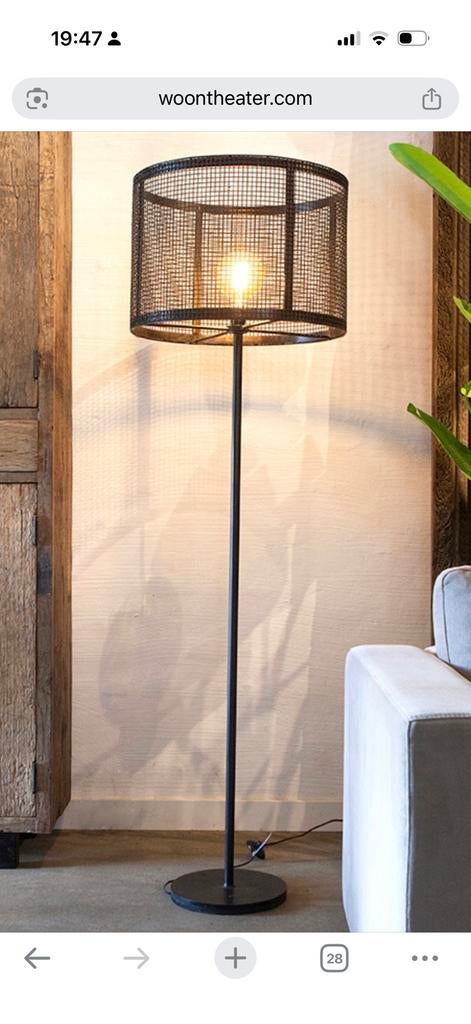 Robuuste Industriële Stalen Vloerlamp, Ophalen, Gebruikt, Metaal, 150 tot 200 cm