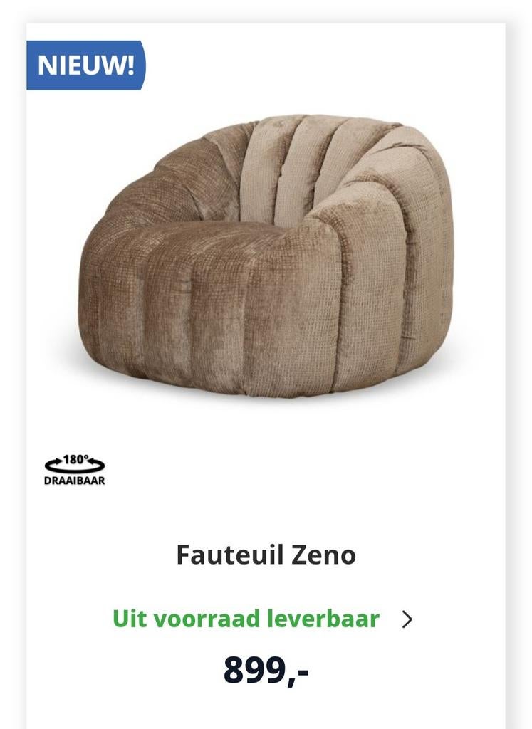Zeno fauteuil, Ophalen of Verzenden
