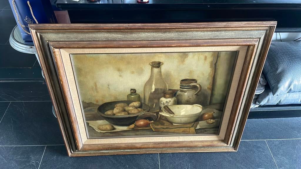 Stilleven van Henk Bos - Aardappelen en uien, Ophalen of Verzenden